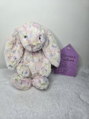 BNWT Customized Jellycat Medium Bashful Bunny "Jellycat"